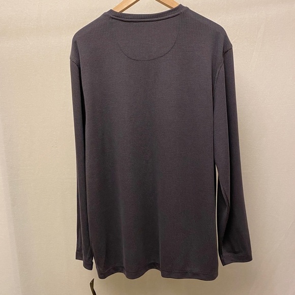 Tasso Elba NWT Performance Long Sleeve Shirt Gray UPF Moisture Wicking Mens Lg - Picture 9 of 9